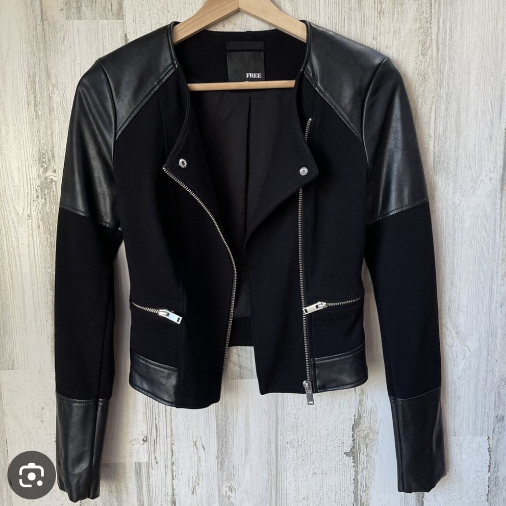 Wilfred Free Black Faux Leather Jacket